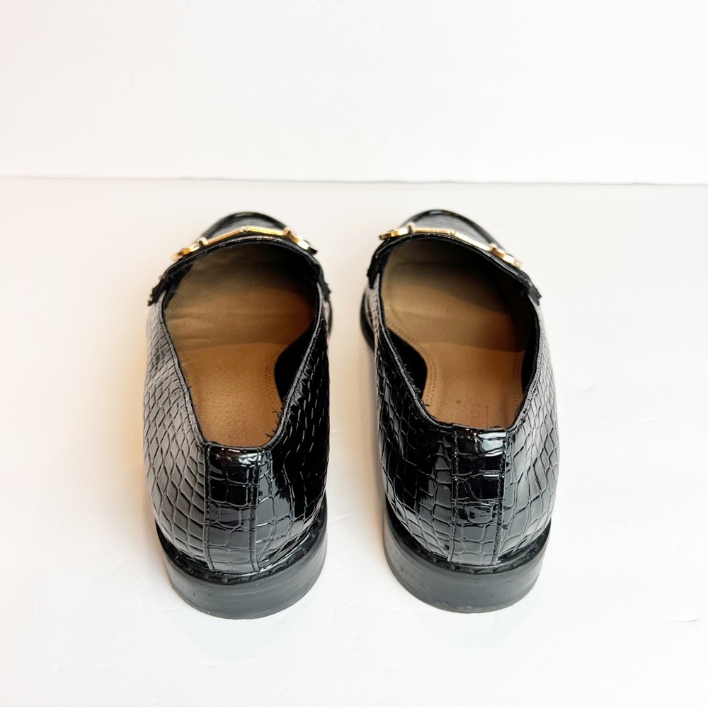 ASOS Vegan Mock Croc Gold Hardware Slip On Oxford Loafers Women’s UK 5 / US 7.5 - Picture 6 of 16